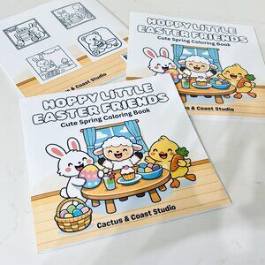 Hoppy Little Easter Friends: Cute Spring Coloring Book